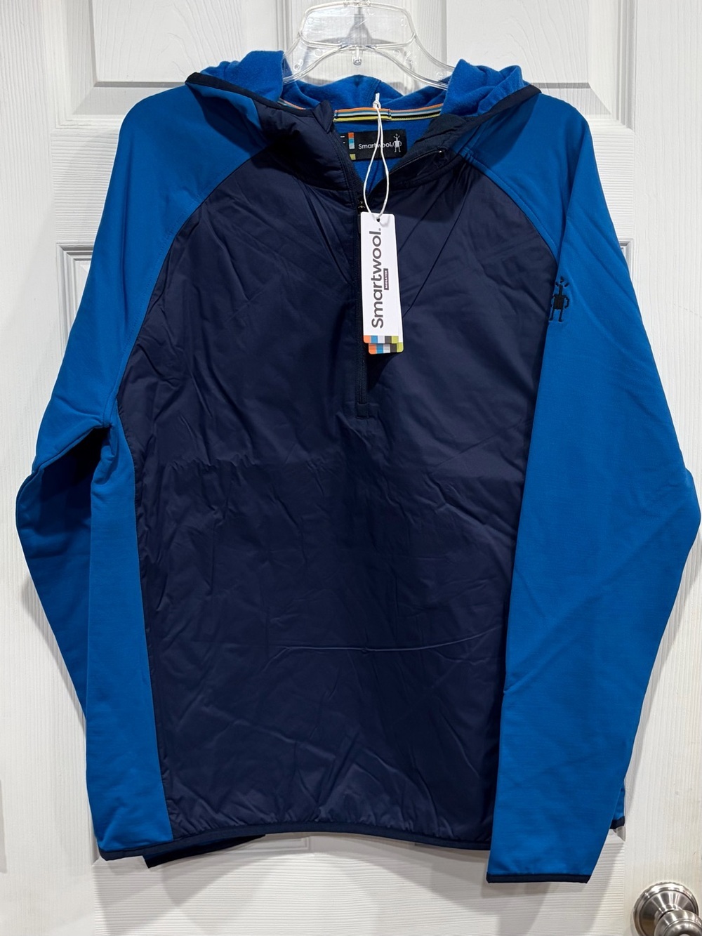 SmartWool Men's Large SmartLoft Hoodie Insulated Half Zip Neck Blue NWT